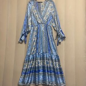 Zara Women's Dress Large Floral Midi Maxi Boho Bohemian Whimsical Fairy Dainty